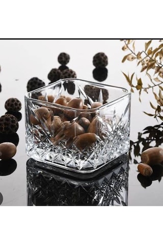 Paşabahçe Timeless Kare Magnolia Kasesi - 8 Li Çok Amaçlı Kase Çerezlik Şeffaf