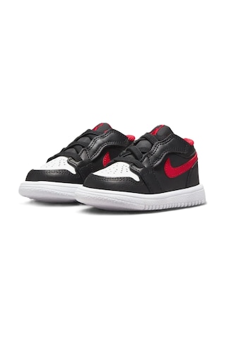 Nike Jordan 1 Low Alt Leather Sneakers Hakiki Deri Lastik Bağcıklı Cırtlı Çocuk Spor Ayakkabı Siyah Beyaz Siyah - Beyaz