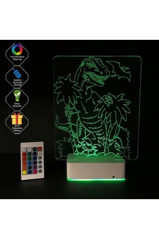 Özel Tasarım 3D Dinazor Masaüstü Led Lamba