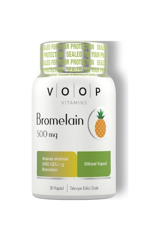 Voop Bromelain 500 MG Ananas 30 Bitkisel Kapsül