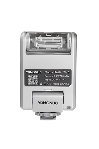 Yongnuo Yn6 Micro Bataryalı Sony Uyumlu Tepe Flaşı Gümüş