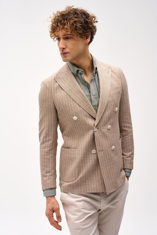 Erkek Bej Slım Fıt / Dar Kalıp Geniş Kırlangıç Ceket-16417 Bej