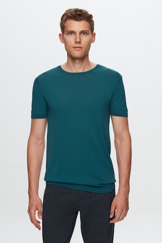 D's Damat Slim Fit Zümrüt Yeşili Düz Örgü Rayon Örme T-Shirt 0Ef069421003M Yeşil