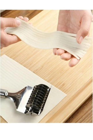 Rotanev Paslanmaz Çelik Erişte Makinasi Makarna Kesici Dilimleyici Kafes Rulo Hamur Kesici Gri