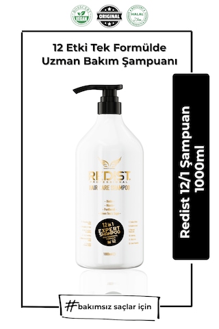 Redist Uzman Bakım Şampuanı 1000 Ml / 12 Etki 1 Formül Tüm Saç Tipleri