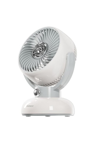 Everest Efn12 Krem 1200mah 3 Hız Kademe Led Işıklı Retro Masaüstü Usb Fan 1 Adet