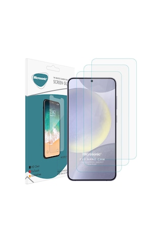 Microsonic Samsung Uyumlu Galaxy S26 Plus Screen Protector Nano Glass Cam Ekran Koruyucu 3 Lü Paket