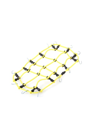 Tenfowee 1/10 Simülasyon Tırmanma Arabası İçin Kauçuk Çerçeveli Tavan Bagaj Ağı Sarı - 20x11cm