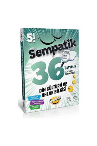 5.sınıf Sempatik Din Kültürü Ve Ahlak Bilgisi Soru Bankası +36 Haftalık Kazanım Denemeleri Hediyeli