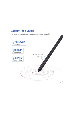 Reedark Vınsa Dijital Çizim Tahtası Basınç Hassas Kalemi - 8192 Seviye Basınç Duyarlılığı - Bilgisayar Çizim Aleti Aksesuarı