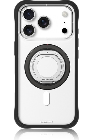 Youngkit Magnetik 360 Derece Dönebilen Dual Fold Rotating Serisi Parmak Ring Stand Siyah