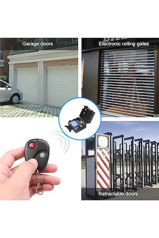 RF Uzaktan Kumandalı Röle Kartı 433Mhz Garaj Kepenk Oto 12V 10A Alıcı Verici