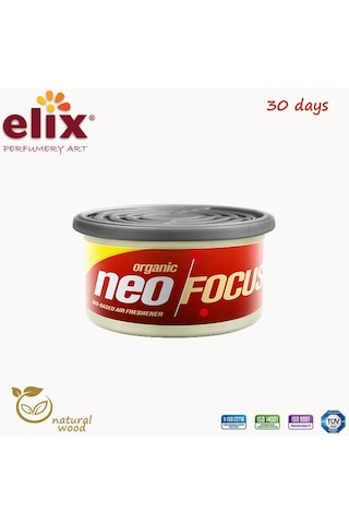 Elix Neo Focus Metal Kutuda Ahşap Granüllere Emdirilmiş Özel Aromalı Koku - Bergamot