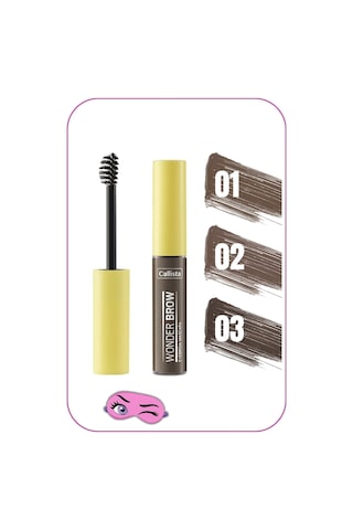 Callista Wonder Brow Eyebrow Mascara Kaş Maskarası - 03 Dark Brown - Koyu Kahverengi