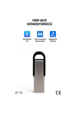 Concord Bt-14 Araç Teyp Bluetooth Çevirici Usb Dönüştürücü Usb Aux Araç İçi Alıcı