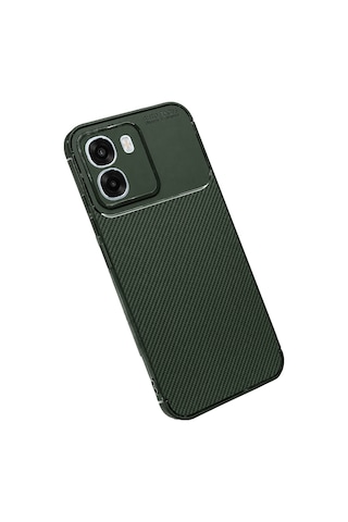Newface - 105 - Oppo Oppo A6t 5g Auto Focus Karbon Kapak - - Spt-gld - Koyu Yeşil