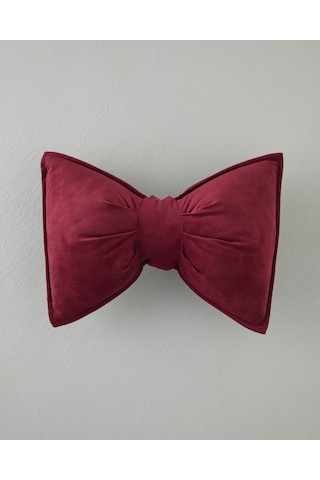 English Home Fiyonklu Dekoratif Kırlent Bordo Bordo