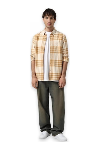 Timberland Tb0a6v4x Midweight Flannel Check Gömlek Sarı Erkek Gömlek Sarı