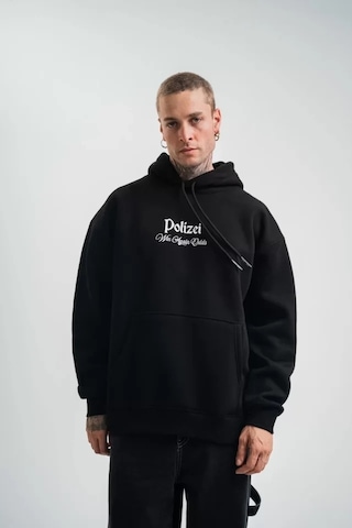 Vexor Polızeı Premium Kalite Kapşonlu Dijital Patchli Sweatshirt - Siyah