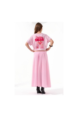 Hiccup Busem Polyester Etek Allık Pembe