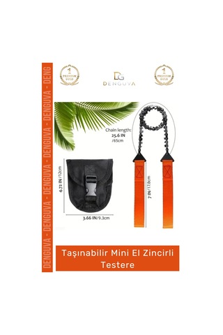 Testere Taşınabilir Kamp Doğa Yürüyüşü Avcılık Çelik Kesim Kompakt Mini El Zincirli Testere