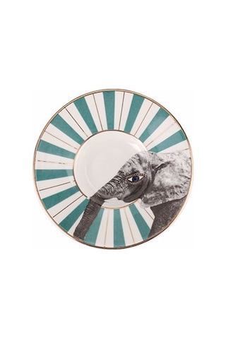 Porland Wild Life Elephant Çay Tabağı 11cm Çok Renkli