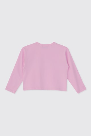 Panço Kız Çocuk Uzun Kollu Pembe Tişört
