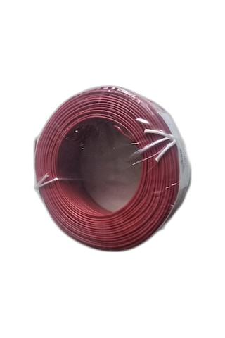 Tek Damarlı Kalaylı Tam Bakır Zil Teli Montaj Teli 0.50 Mm 100 Metre Kırmızı Zil Kablosu