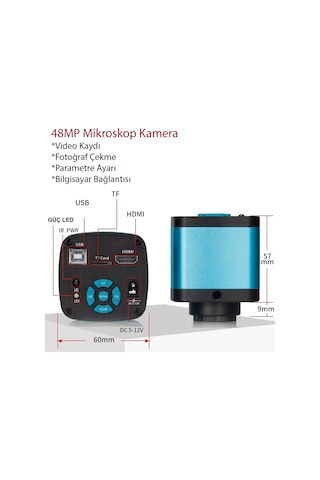 Triline 48mp 4k 60f/s Endüstriyel Mikroskop Katlanabilir Tutucu 1