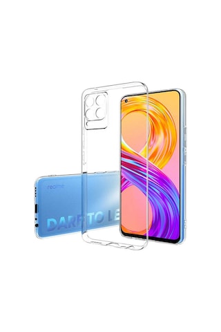 Rba Aksesuar Realme 8 Pro Kılıf Rba Süper Silikon Kapak - Renksiz Çok Renkli