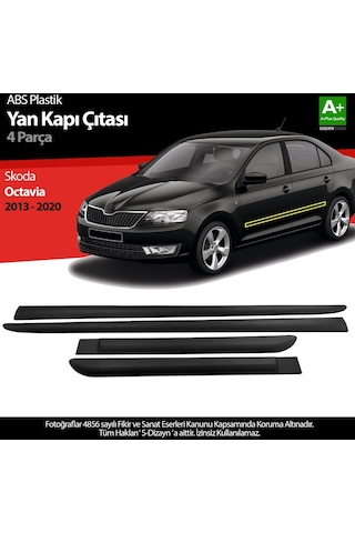 S-dizayn Skoda Octavia Abs Plastik Yan Kapı Koruma Çıtası 2013-2020 A+ Kalite