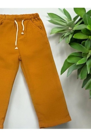 Çikoby Erkek Çocuk Keten Pantolon-14561 Kiremit