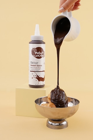 Melwiss Chocolate Bitter Çikolata Sosu - Waffle Krep Pankek Çikolata Sosu 330 G