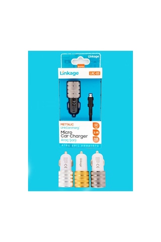 Oto Araç Şarj, 2.1a Micro, 12-24v, 2usb, 10 Watt, 1mtkablo Lkc-05