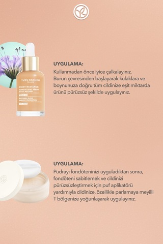 Yves Rocher Işıltı Veren Ten Makyaj Seti- Serum Fondöten 30ml & Toz Pudra 8.5 G- Pembe 100