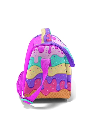 Coral High Kids Pembe Rengarenk Dondurma Desenli Thermo Beslenme Çantası 11731