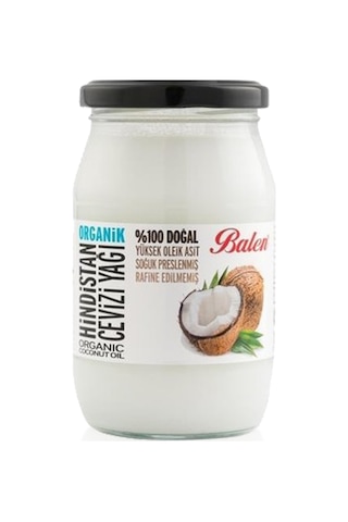 Balen Organik Hindistan Cevizi Yağı 300 G Balen Organik Hindistan Cevizi Yağı 300 G
