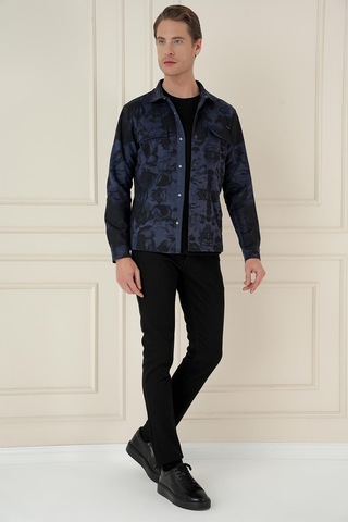 Efor G 1578 Slim Fit Lacivert Klasik Gömlek Lacivert