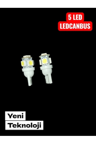 T10 Led Beyaz Park Ampülü 10 Adet Canbus