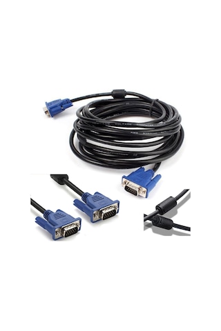 3M Metre Vga Monitör Projeksiyon Ekran Kablosu