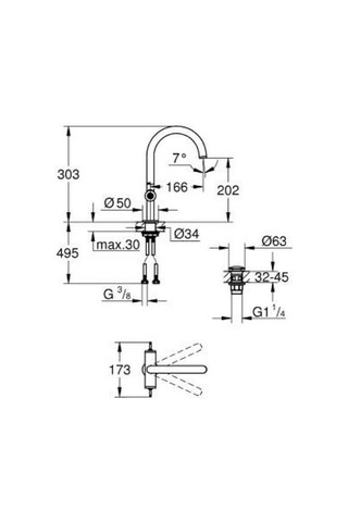 Grohe Atrio Private Collection 21134DC0 1/2" L-Boyut Tek Delikli Lavabo Bataryası Gümüş