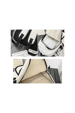 Geniş Kapasiteli Ergonomik Sırt Çantası Lise Ve Üniversite Öğrencileri İçin Şık Ve Dayanıklı Okul Çantası, Seyahat Ve Günlük Kullanım İçin Pratik Tasarım Beyaz