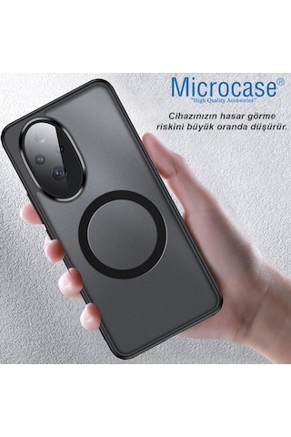 Microcase Honor 200 Pro Magsafe Uyumlu Mat Yüzey Kılıf Al4967 Siyah