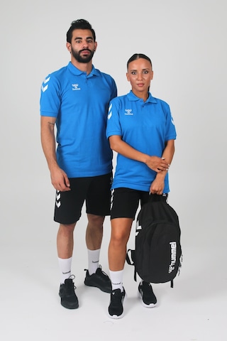 Hummel Armin Pamuklu Polo Yaka Tişört Saks Mavi