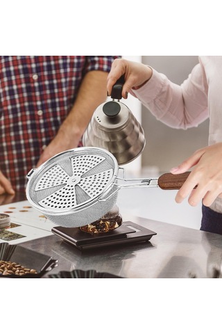 Homyl Kullanışlı Kahve Çekirdeği Kavurma Makinesi Paslanmaz Gümüş