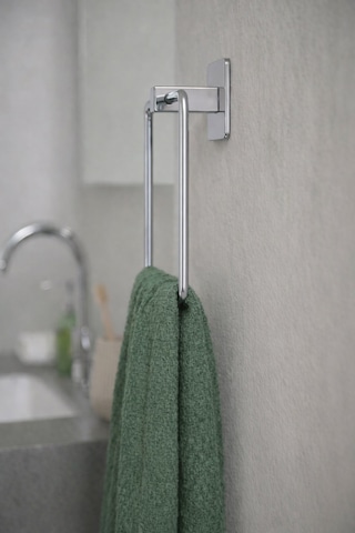 Sas Haus Yapışkanlı Krom Kare Havluluk Duvar Tipi Delme Gerektirmez Banyo Havlu Askılığı S-130 - Ktk Kont Serisi