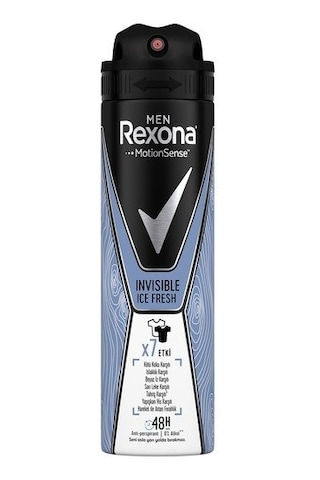 Rexona Men Motion Sence Invısıble X7 Etkili Ice Fresh Erkek Sprey Deodorant 150 ML