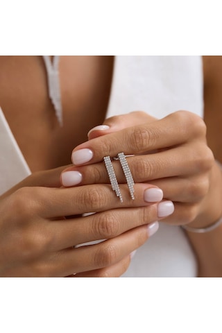 Su Yolu Set Beyaz Altın Üç Sıra T14336