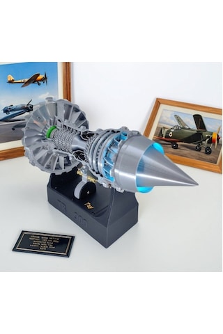 Rr Tr900 Aero Engine Modeli 27 Cm Detaylı 3d Baskı, Metalik Pla, Döner Rotorlu Havacılık Koleksiyon Ürünü