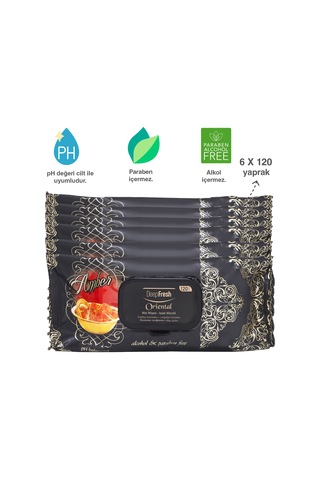 Deep Fresh Oriental Islak Mendil Amber 6'Lı Paket 720 Yaprak